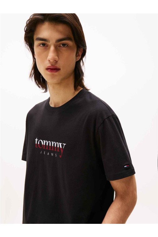 Camiseta Tommy Jeans de punto con logo y cuello redondo