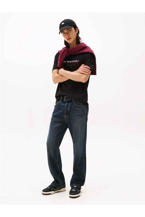 Camiseta Tommy Jeans de punto con logo y cuello redondo 2