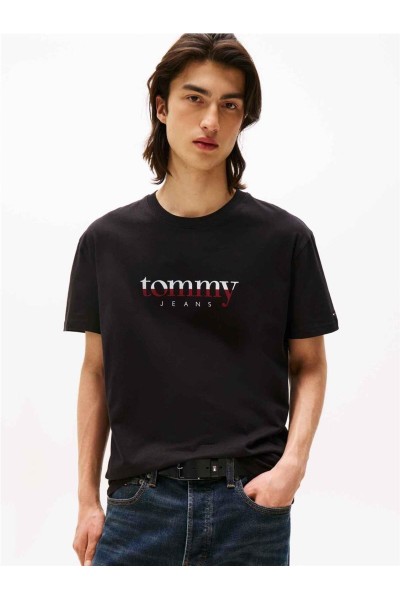 Camiseta Tommy Jeans de punto con logo y cuello redondo