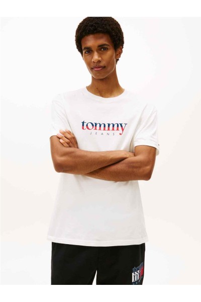 Camiseta Tommy Jeans de punto con logo y cuello redondo