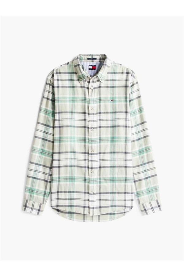 Camisa Tommy jeans de cuadros y corte...
