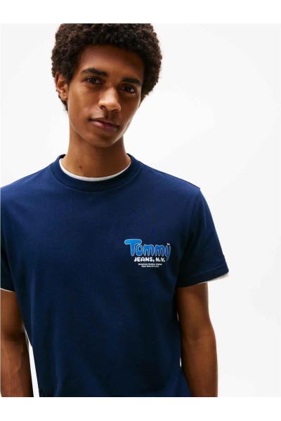 Camiseta Tommy Jeans slim de cuello redondo con logo