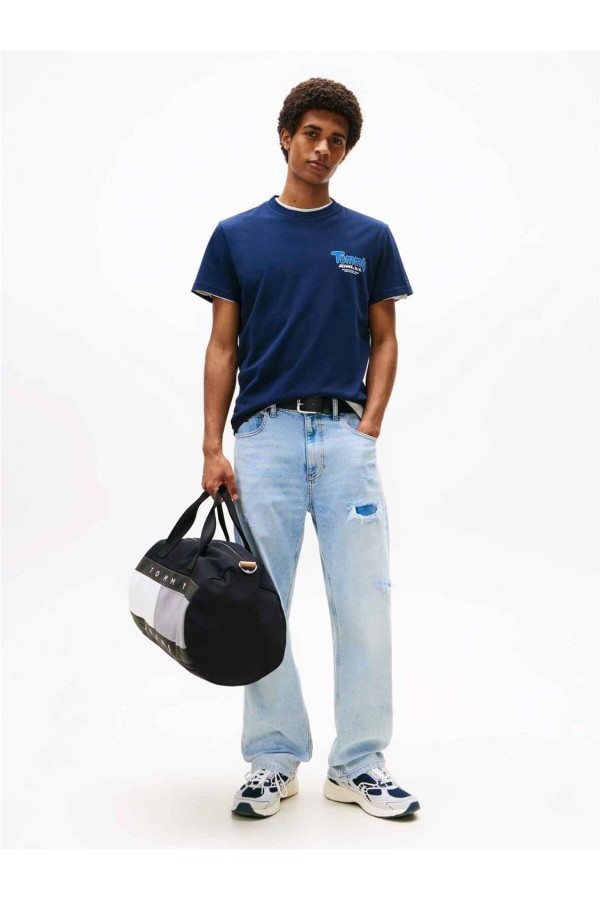 Camiseta Tommy Jeans slim de cuello redondo con logo 2