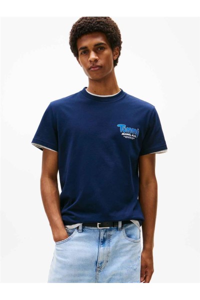Camiseta Tommy Jeans slim de cuello redondo con logo