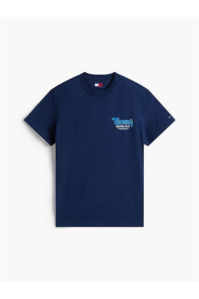 Camiseta Tommy Jeans slim de cuello redondo con logo