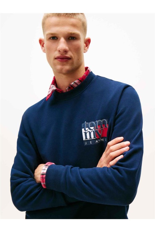 Sudadera Tommy Jeans de cuello redondo con logo