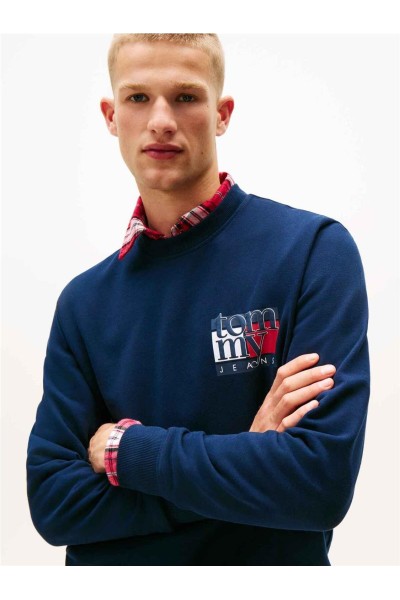 Sudadera Tommy Jeans de cuello redondo con logo