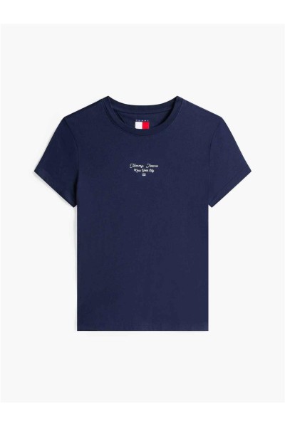 Camiseta Tommy Jeans de punto con logo y corte slim