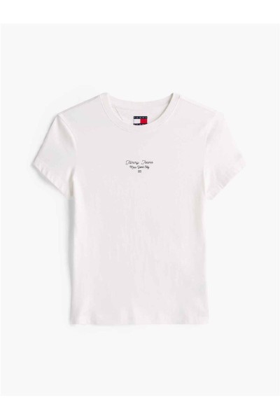 Camiseta Tommy Jeans de punto con logo y corte slim