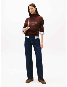 Jersey Tommy Jeans con cuello alto y logo bordado 2