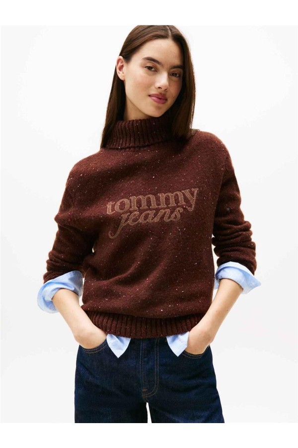 Jersey Tommy Jeans con cuello alto y...