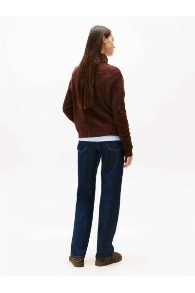 Jersey Tommy Jeans con cuello alto y logo bordado