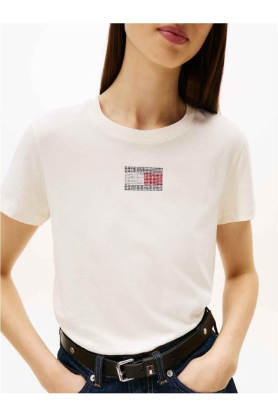 Camiseta Tommy Jeans de cuello redondo con logo