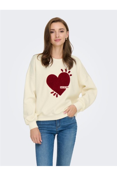 Sudadera Only Tammie cuello redondo