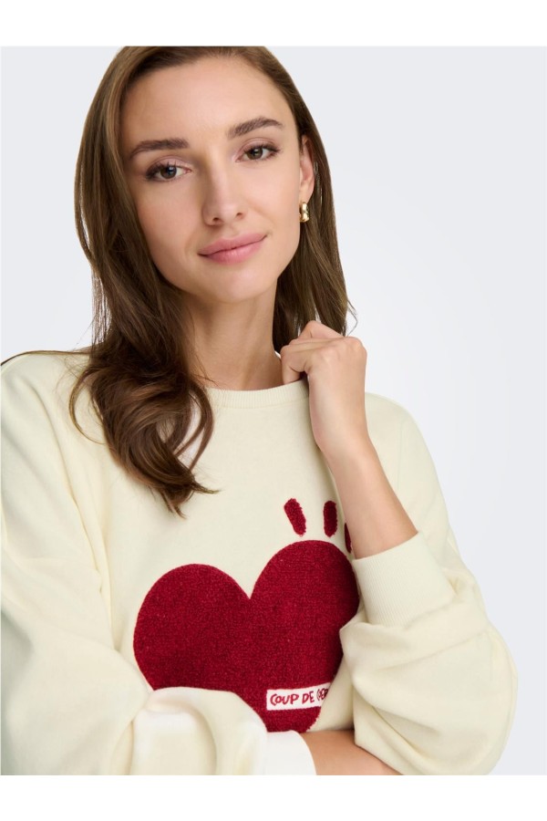 Sudadera Only Tammie cuello redondo