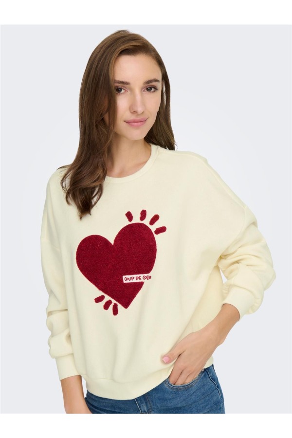 Sudadera Only Tammie cuello redondo