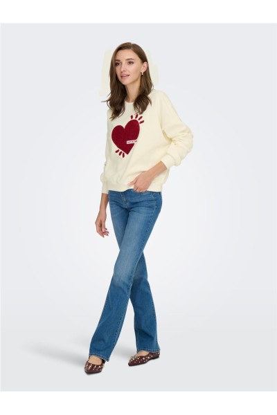 Sudadera Only Tammie cuello redondo