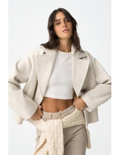 Abrigo Tiffosi relaxed con doble cruce