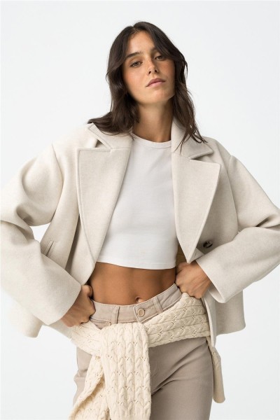 Abrigo Tiffosi relaxed con doble cruce