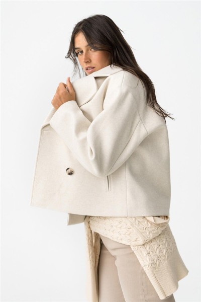 Abrigo Tiffosi relaxed con doble cruce