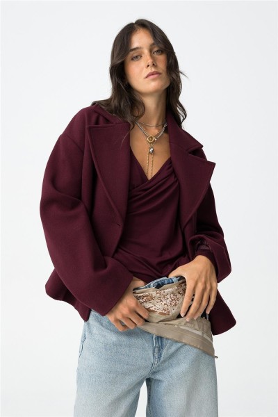 Abrigo Tiffosi relaxed con doble cruce