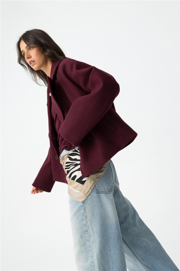 Abrigo Tiffosi relaxed con doble cruce