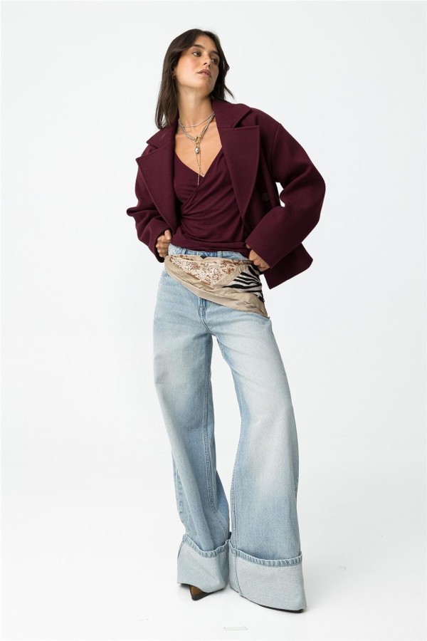 Abrigo Tiffosi relaxed con doble cruce