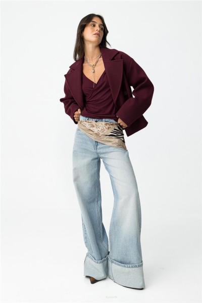 Abrigo Tiffosi relaxed con doble cruce