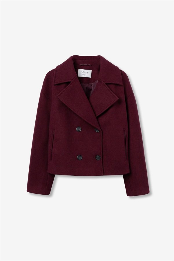 Abrigo Tiffosi relaxed con doble cruce