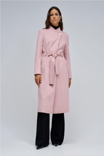 Abrigo Salsa de paño grace largo con cinturón