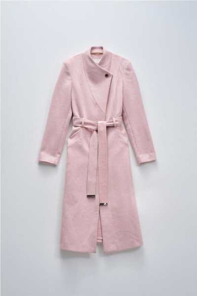 Abrigo Salsa de paño grace largo con cinturón