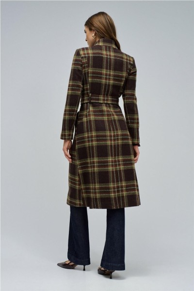 Abrigo Salsa de paño grace largo con cinturón