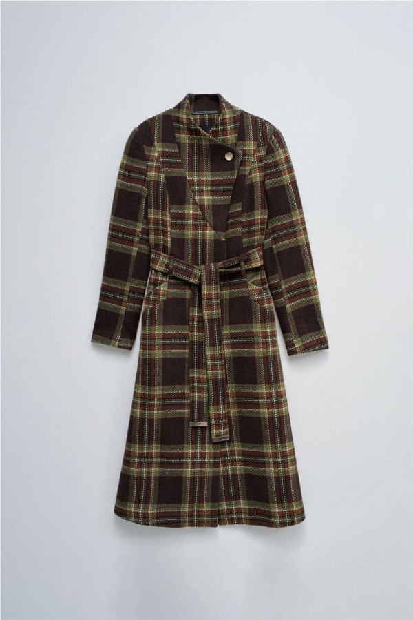 Abrigo Salsa de paño grace largo con...