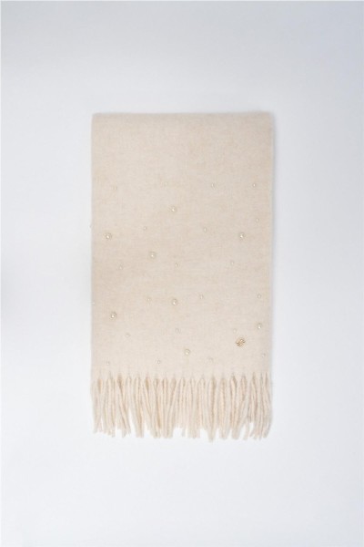 Bufanda Salsa con lana y perlas