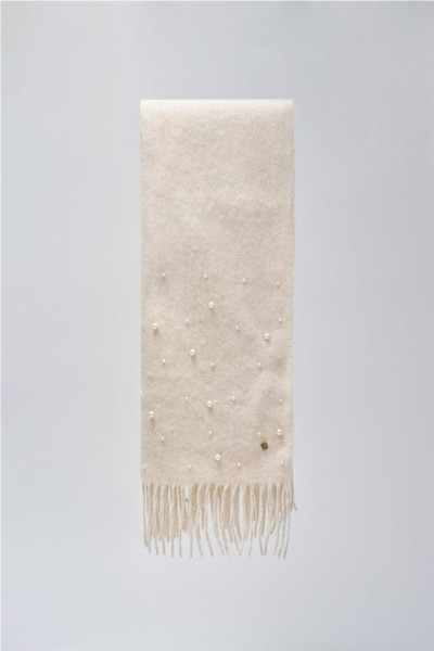 Bufanda Salsa con lana y perlas