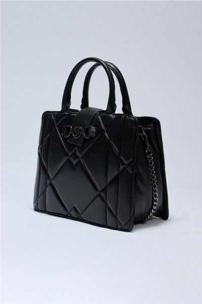 Bolso Salsa tote acolchado efecto piel