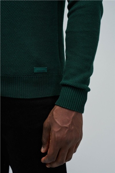 Jersey Salsa de punto con medio cierre