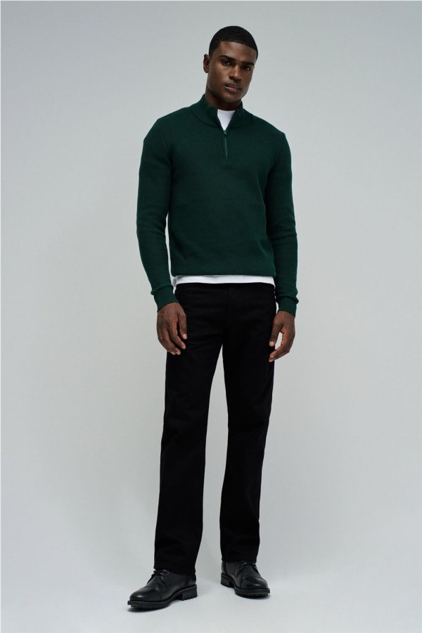 Jersey Salsa de punto con medio cierre