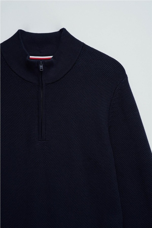 Jersey Salsa de punto con medio cierre