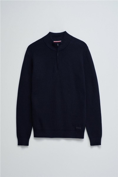 Jersey Salsa de punto con medio cierre