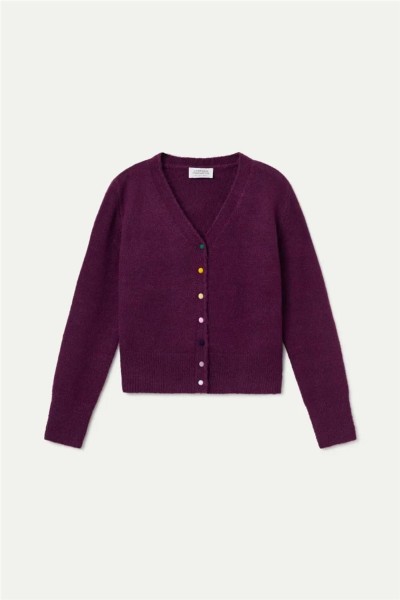 Cárdigan Compañía Fantástica de punto  burdeos