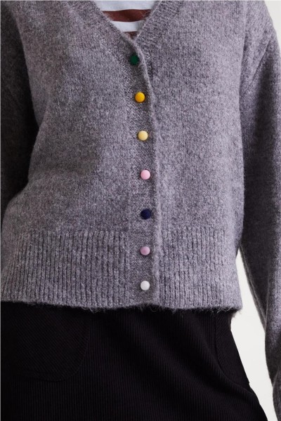 Cárdigan Compañía Fantástica de punto gris