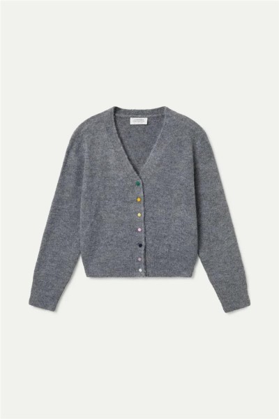 Cárdigan Compañía Fantástica de punto gris
