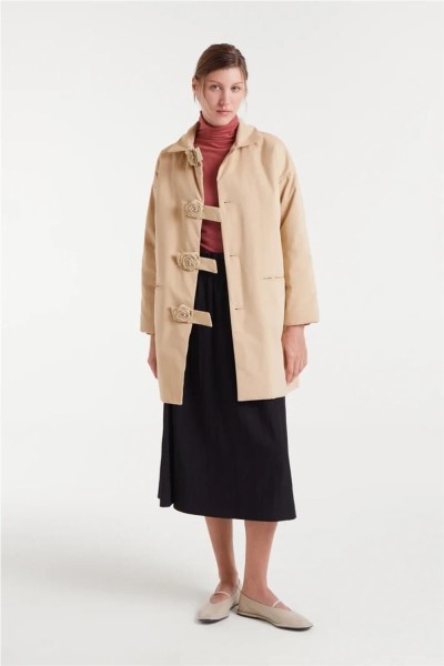 Abrigo Compañía Fantástica midi beige