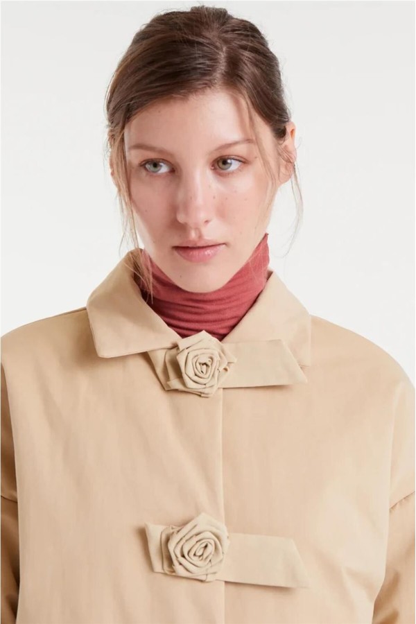 Abrigo Compañía Fantástica midi beige