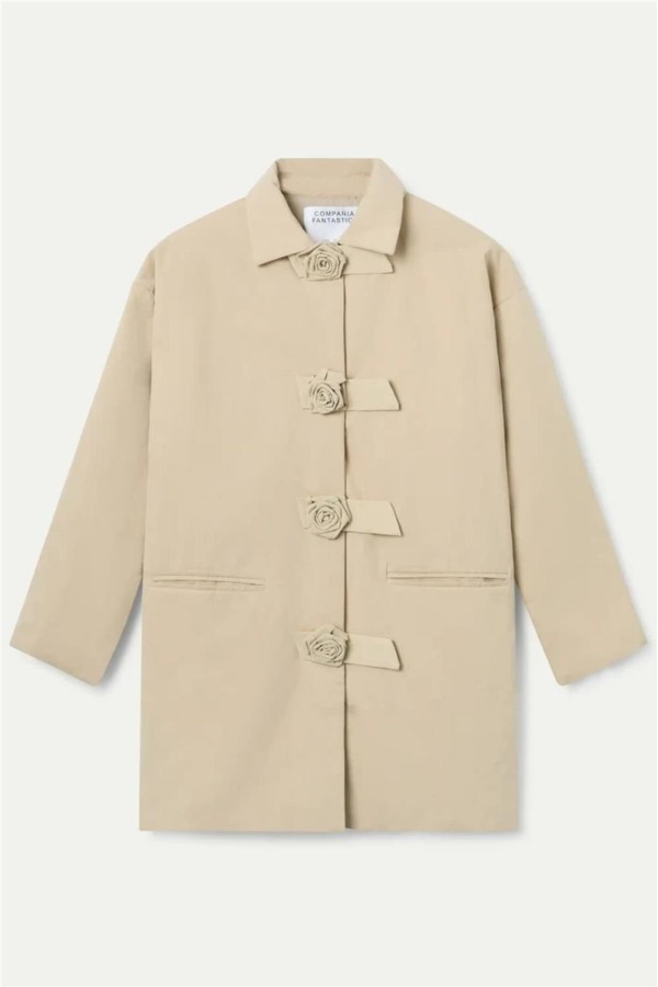 Abrigo Compañía Fantástica midi beige