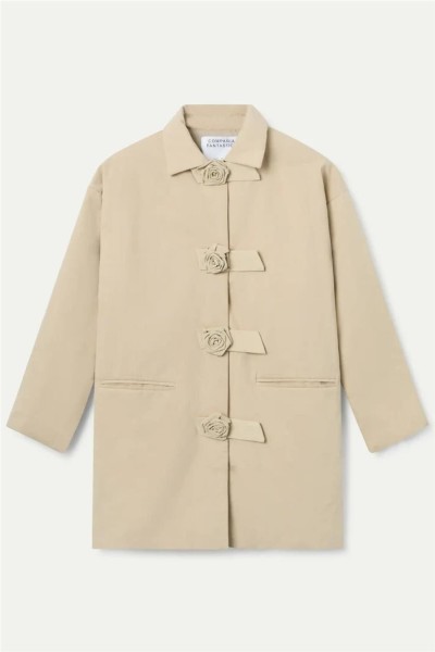 Abrigo Compañía Fantástica midi beige