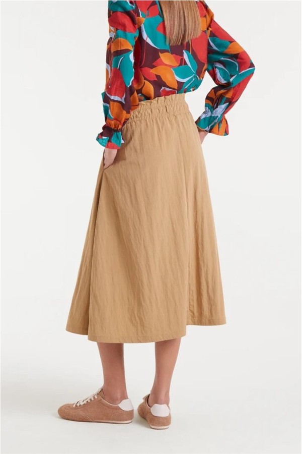 Falda Compañía Fantástica midi camel 2