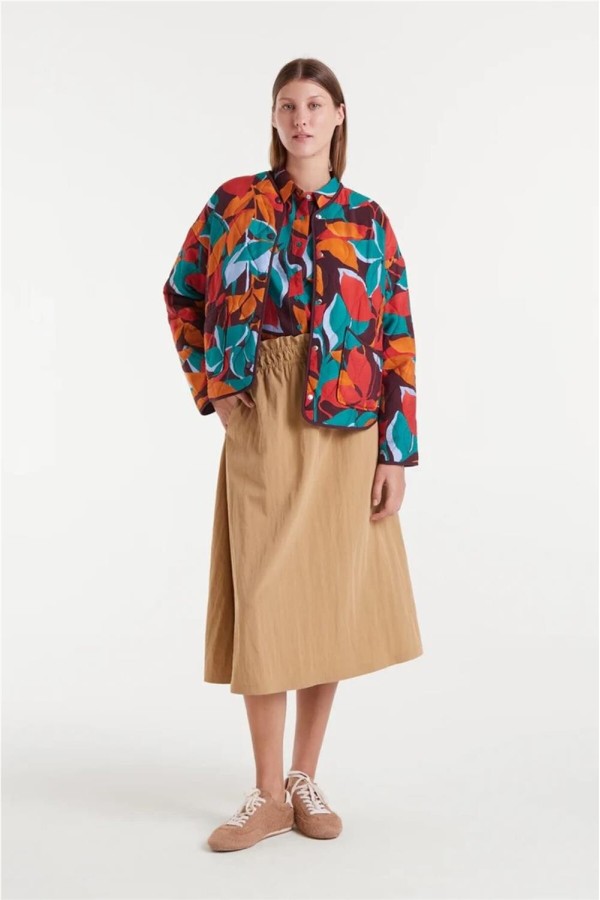 Falda Compañía Fantástica midi camel Falda Compañía Fantástica midi camel
