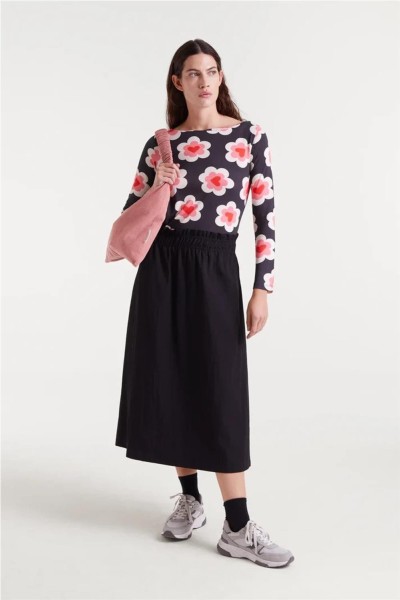 Falda Compañía Fantástica midi negra